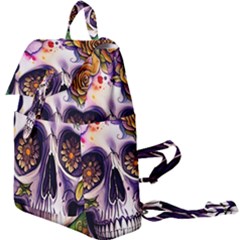 Gothic Sugar Skull Buckle Everyday Backpack by GardenOfOphir