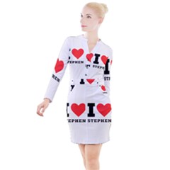 I Love Stephen Button Long Sleeve Dress by ilovewhateva