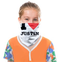 I Love Justin Face Covering Bandana (kids) by ilovewhateva