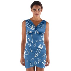 Education Wrap Front Bodycon Dress by nateshop