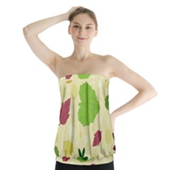 Leaves-140 Strapless Top by nateshop