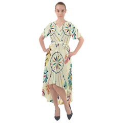 Dreamcatcher Abstract Pattern Front Wrap High Low Dress by Semog4