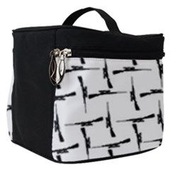 Precision Pursuit: Hunting Motif Black And White Pattern Make Up Travel Bag (small) by dflcprintsclothing