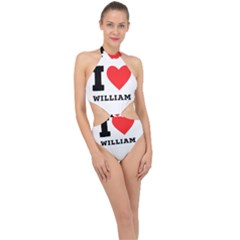 I Love William Halter Side Cut Swimsuit by ilovewhateva