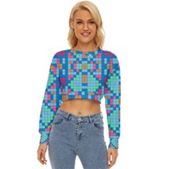 Checkerboard-squares-abstract Lightweight Long Sleeve Sweatshirt by Semog4
