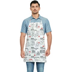 White Printer Paper With Text Overlay Humor Dark Humor Infographics Kitchen Apron by Salman4z