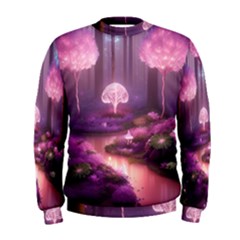 Trees Forest Landscape Nature Neon Men s Sweatshirt by Uceng
