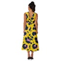 Leopard-print-seamless-pattern Sleeveless Cross Front Cocktail Midi Chiffon Dress View4
