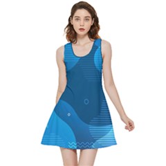Abstract-classic-blue-background Inside Out Reversible Sleeveless Dress by Salman4z