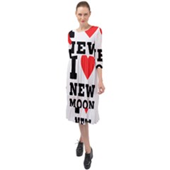 I Love New Moon Ruffle End Midi Chiffon Dress by ilovewhateva