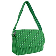 Green Christmas Tree Pattern Background Courier Bag by pakminggu