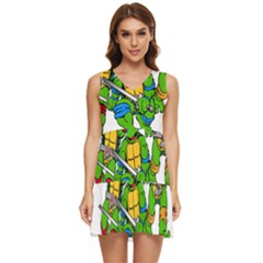 Teenage Mutant Ninja Turtles Tiered Sleeveless Mini Dress by Mog4mog4