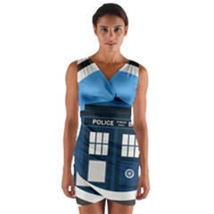 Doctor Who Tardis Wrap Front Bodycon Dress by Mog4mog4