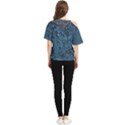 Position Of The Constellations Illustration Star Blue One Shoulder Cut Out Tee View2