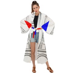 Eiffel-tower-france-flag-tower- Maxi Kimono by 99art