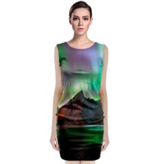 Aurora Borealis Nature Sky Light Classic Sleeveless Midi Dress by B30l