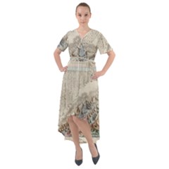 Mountain View Mountain Top Infographics Map Front Wrap High Low Dress by B30l