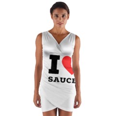 I Love Sauces Wrap Front Bodycon Dress by ilovewhateva