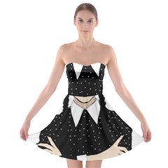 Wednesday Addams Strapless Bra Top Dress by Fundigitalart234