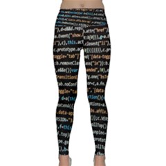 Close Up Code Coding Computer Lightweight Velour Classic Yoga Leggings by Amaryn4rt