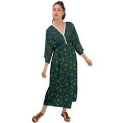 Green Patterns Lines Circles Texture Colorful Grecian Style  Maxi Dress by uniart180623
