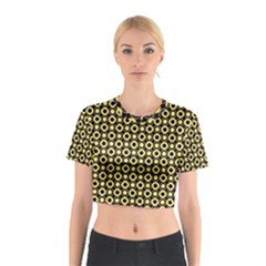  Mazipoodles Yellow Donuts Polka Dot Cotton Crop Top by Mazipoodles