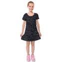 Black Background With Text Overlay Digital Art Mathematics Kids  Short Sleeve Velvet Dress View1