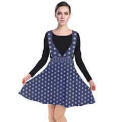 Snowflakes Abstract Snowflake Abstract Pattern Plunge Pinafore Dress by uniart180623