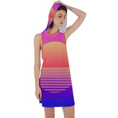 Sunset Summer Time Racer Back Hoodie Dress by uniart180623