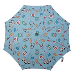 Medical Seamless Pattern Hook Handle Umbrellas (large) by Simbadda
