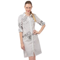 (2)dx Hoodie Long Sleeve Mini Shirt Dress by Alldesigners