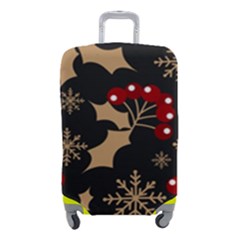 Christmas-pattern-with-snowflakes-berries Luggage Cover (small) by Simbadda