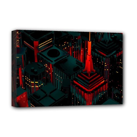 A Dark City Vector Deluxe Canvas 18  X 12  (stretched) by Proyonanggan