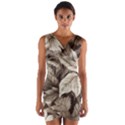 Plant Leaves Pattern Wrap Front Bodycon Dress View1