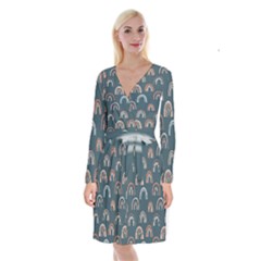 Vintage Long Sleeve Velvet Front Wrap Dress by zappwaits