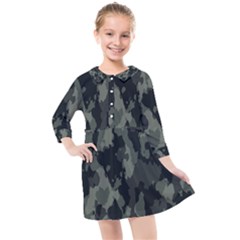 Comouflage,army Kids  Quarter Sleeve Shirt Dress by nateshop