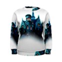 Blue Castle Halloween Horror Haunted House Women s Sweatshirt View1