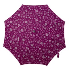 Purple Christmas Pattern Hook Handle Umbrellas (large) by Grandong