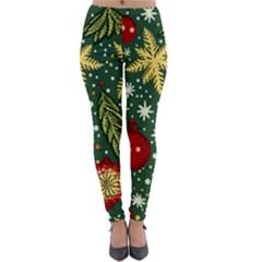 Christmas Pattern Lightweight Velour Leggings by Valentinaart