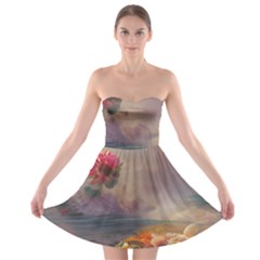 Floral Blossoms  Strapless Bra Top Dress by Internationalstore