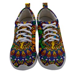 Grateful Dead Pattern Women Athletic Shoes by Sarkoni