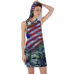 Usa United States Of America Images Independence Day Racer Back Hoodie Dress by Ket1n9