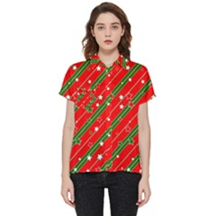 Christmas-paper-star-texture     - Short Sleeve Pocket Shirt by Grandong