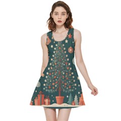 Tree Christmas Inside Out Reversible Sleeveless Dress by Vaneshop