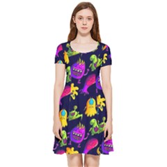 Space Patterns Inside Out Cap Sleeve Dress by Amaryn4rt