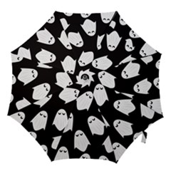 Ghost Halloween Pattern Hook Handle Umbrellas (large) by Amaryn4rt