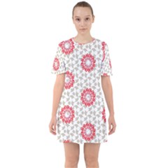 Print Pattern Fashion Background Sixties Short Sleeve Mini Dress by Pakjumat