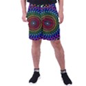 3d Psychedelic Shape Circle Dots Color Men s Pocket Shorts View1