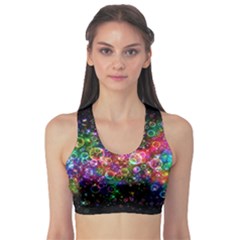 Psychedelic Bubbles Abstract Fitness Sports Bra by Modalart