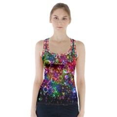 Psychedelic Bubbles Abstract Racer Back Sports Top by Modalart
